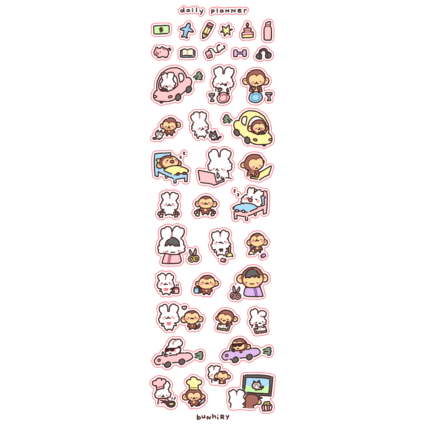 Daily Planner Bimbo Sticker Sheet
