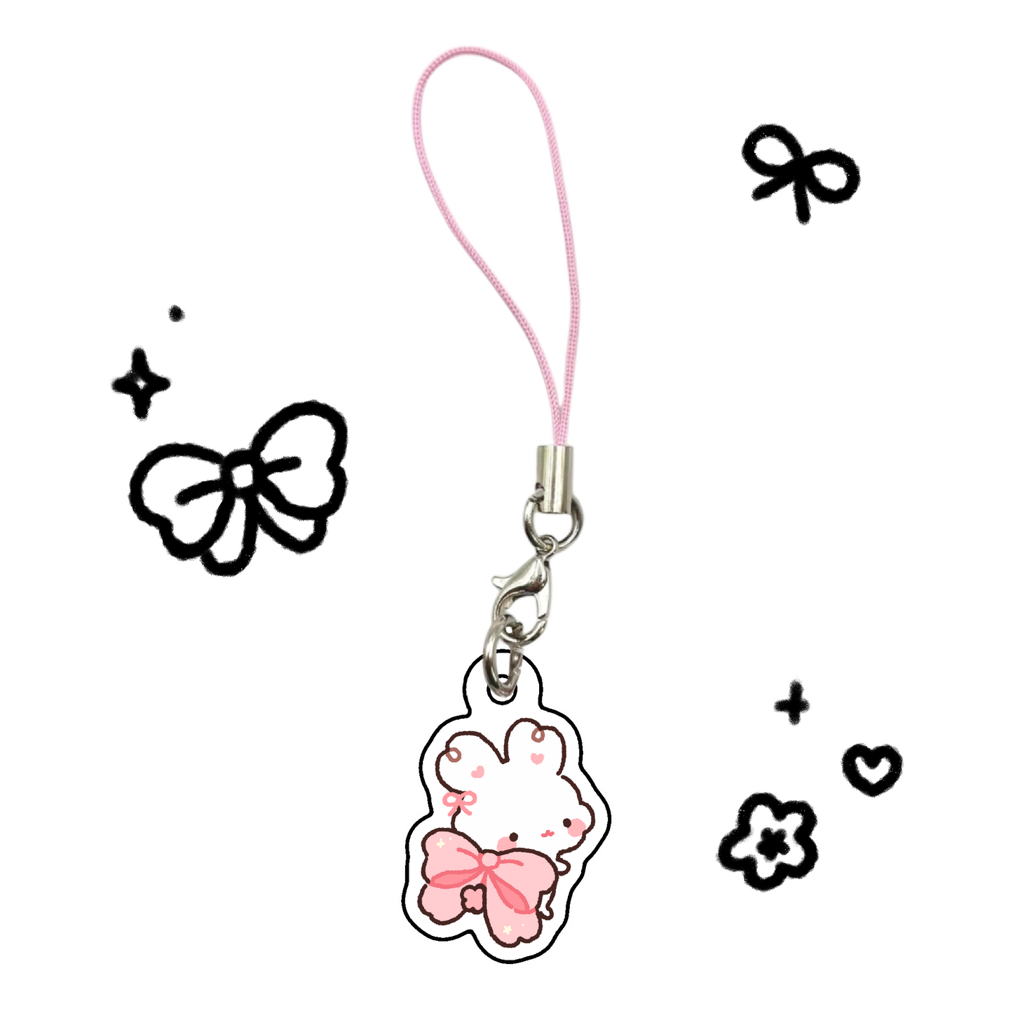 Bimbo Bow Phone Charm