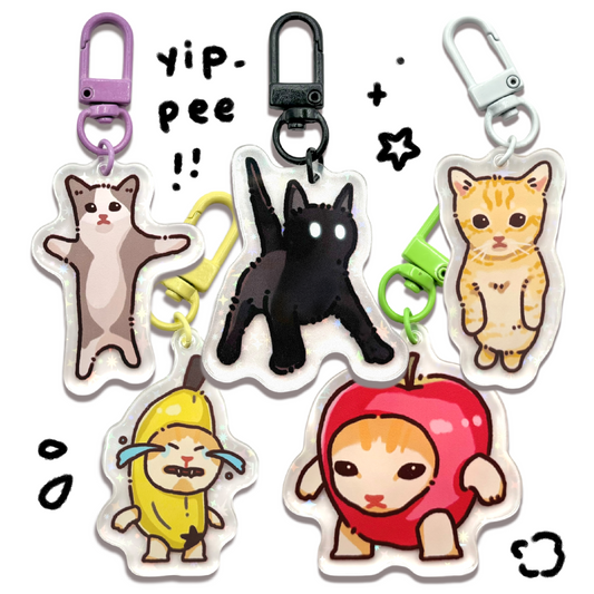 Cat Meme Keychains