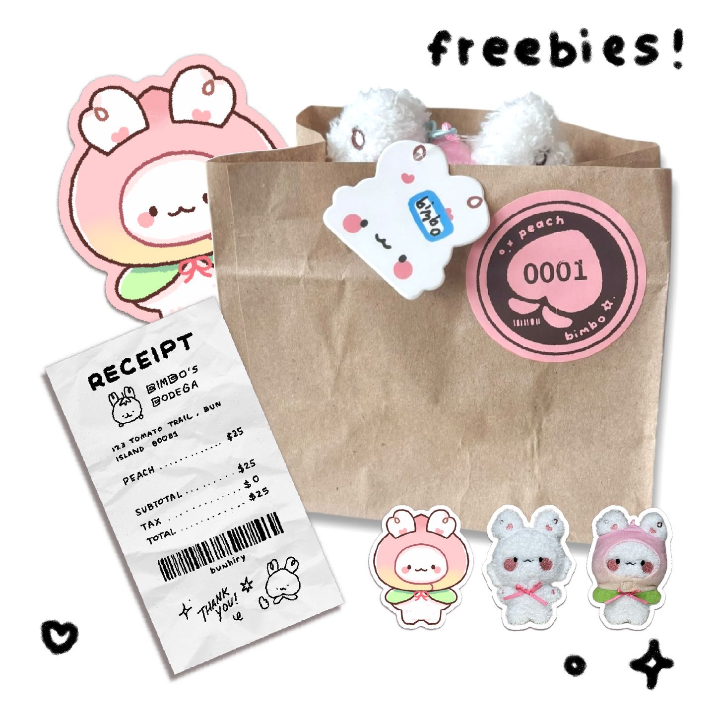 Peach Bimbo Plush Keychain