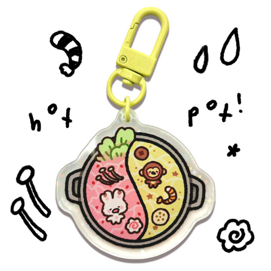 Hot Pot Bimbo and Chimpo Keychain