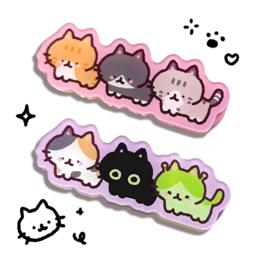 Kitty Cat Hair Clips