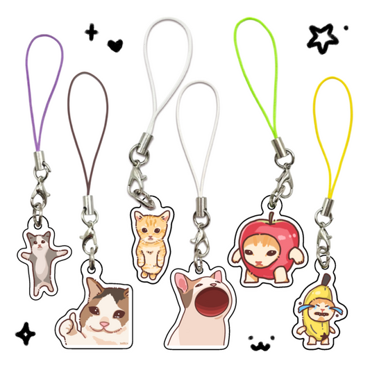 Cat Meme Phone Charms