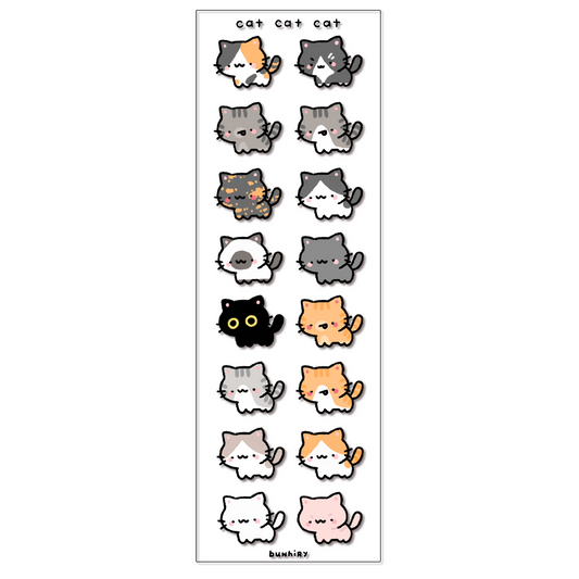 Cat Cat Cat Clear Sticker Sheet