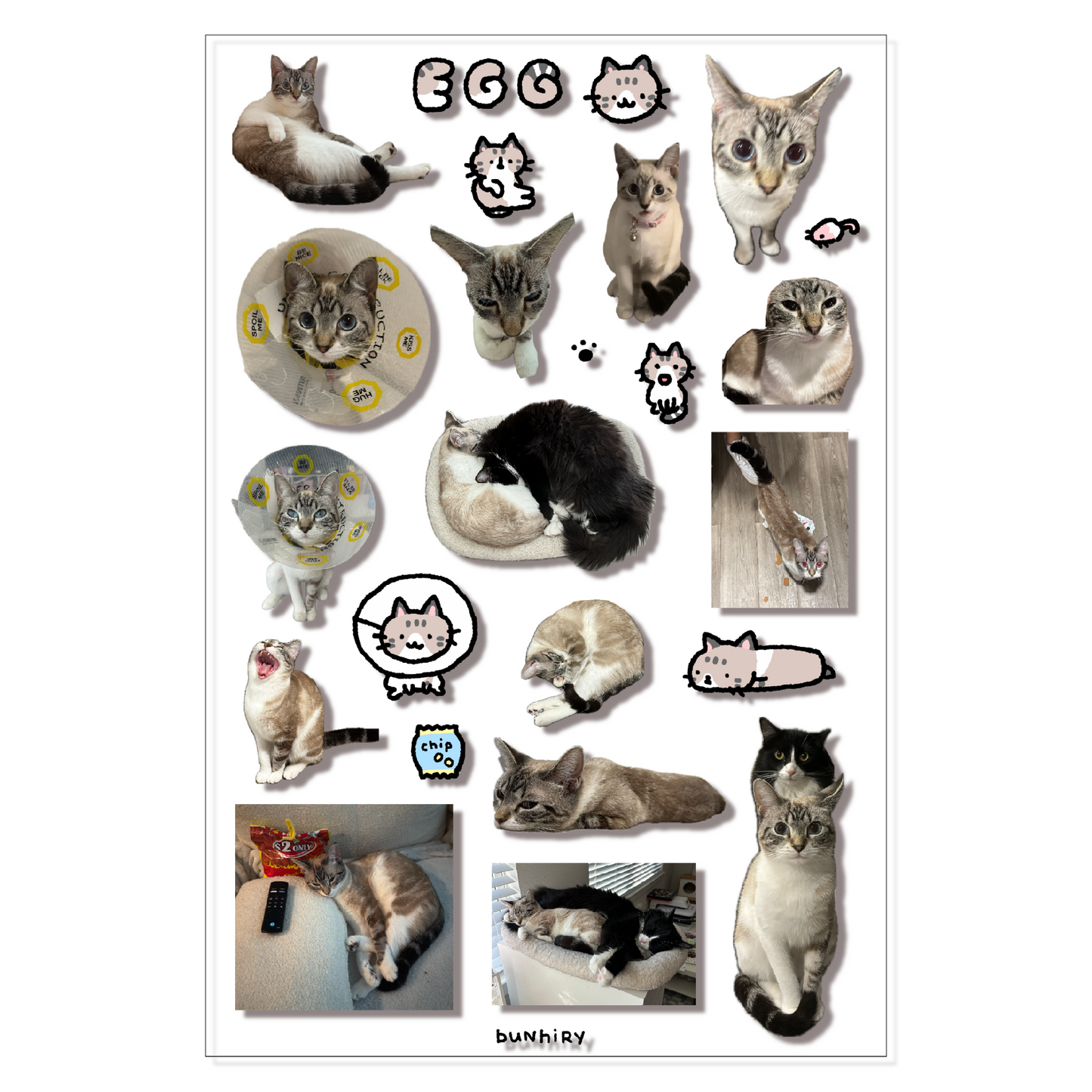Mapo & Egg Cat Sticker Sheets