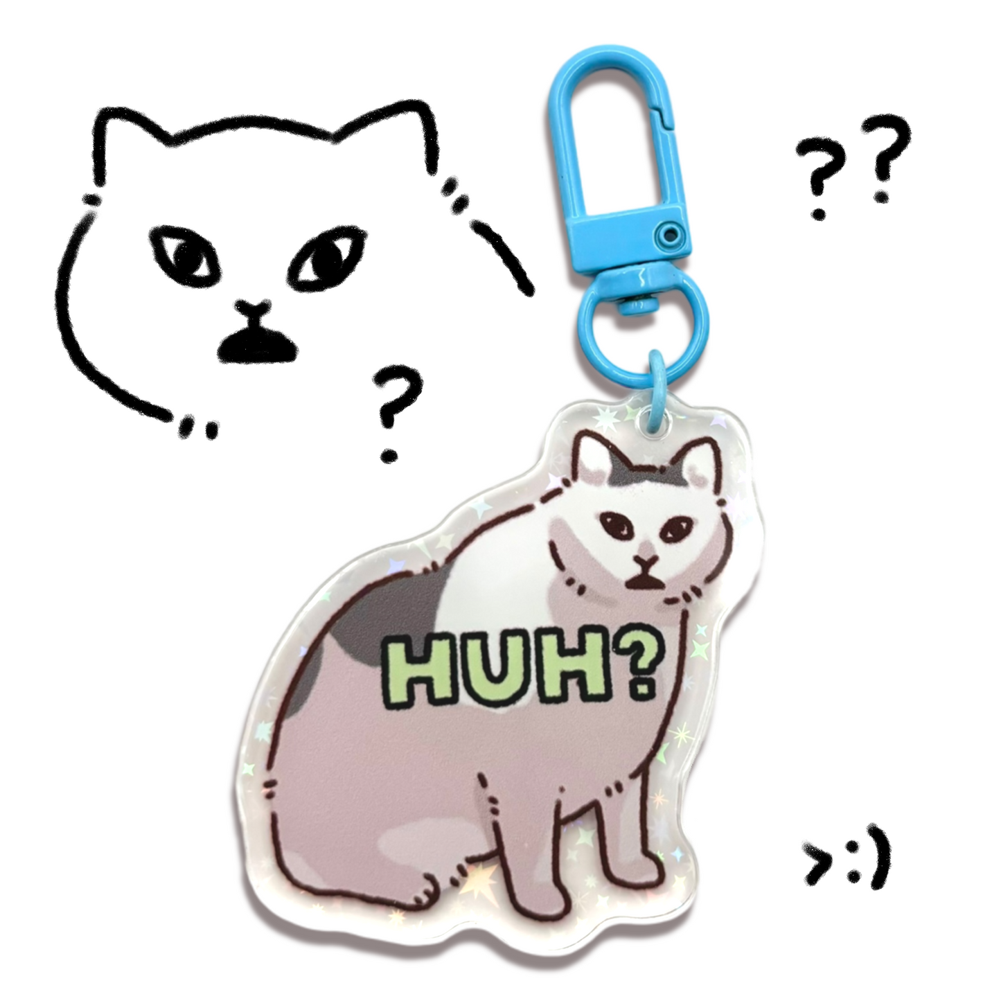 Cat Meme Keychains 2