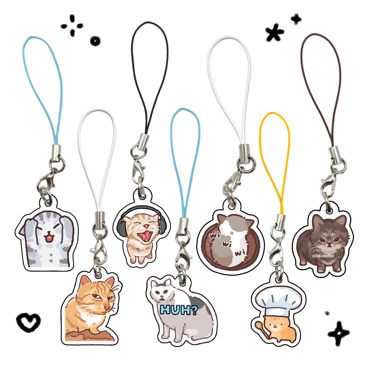 Cat Meme Phone Charms 2