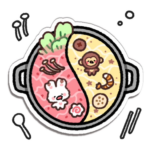 Hot Pot Bimbo and Chimpo Sticker