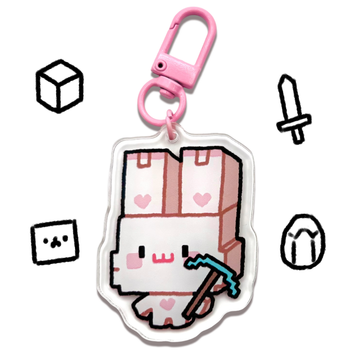 Minecraft Bimbo Keychain