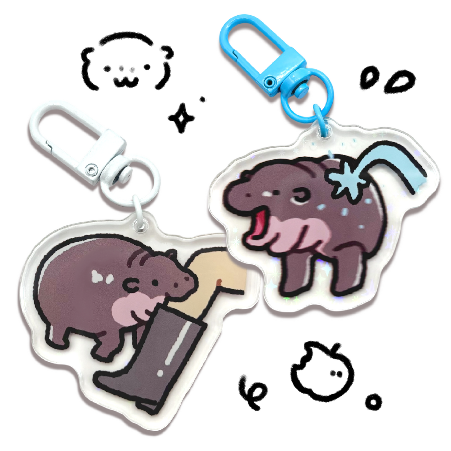 Moo Deng Keychains