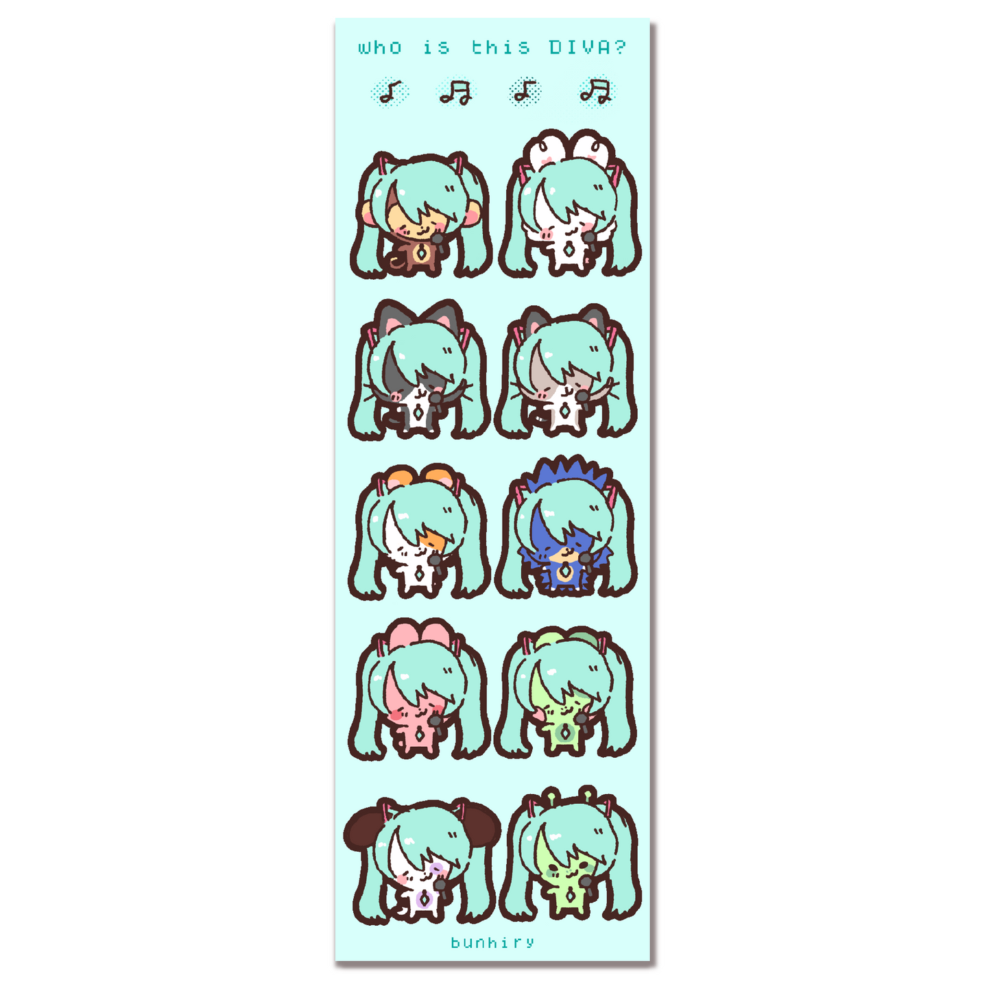Miku Diva Sticker Sheet