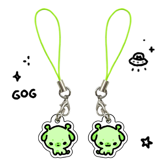 Alien Dog Phone Charm