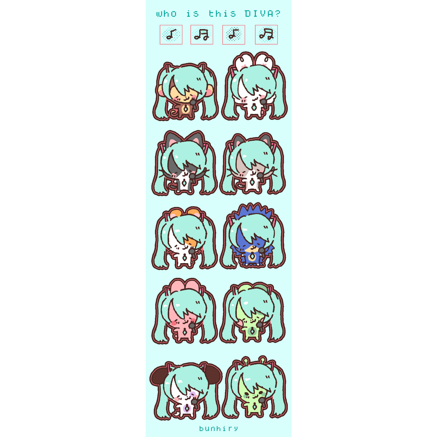 Miku Diva Sticker Sheet
