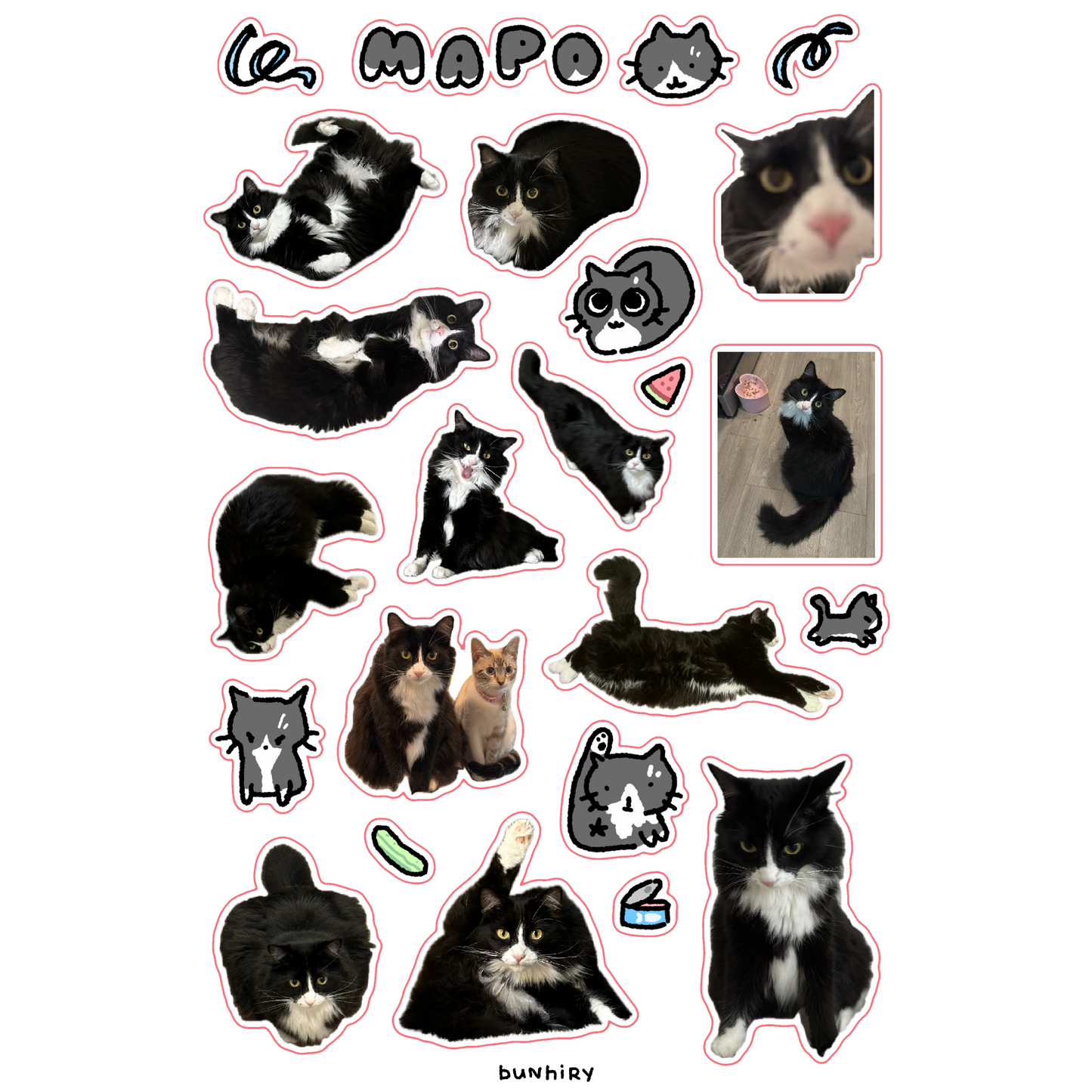 Mapo & Egg Cat Sticker Sheets