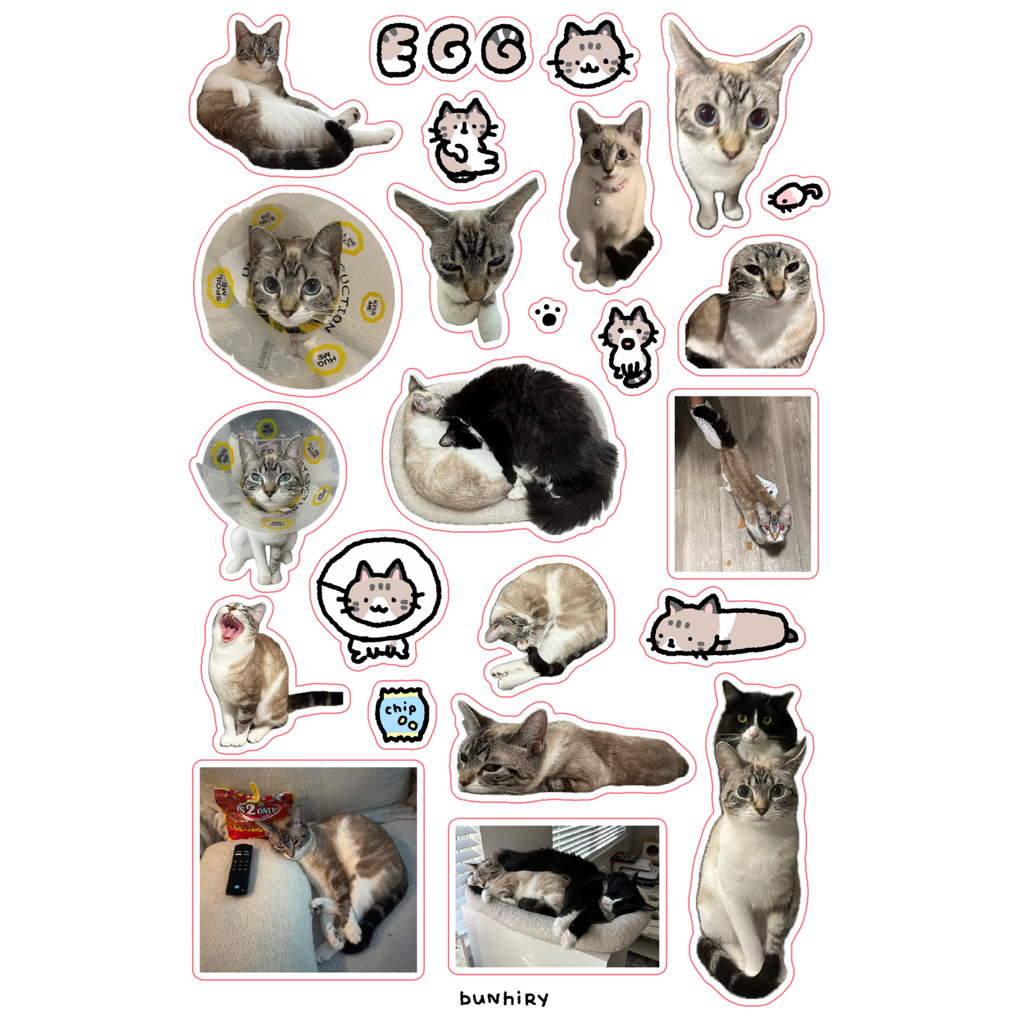 Mapo & Egg Cat Sticker Sheets