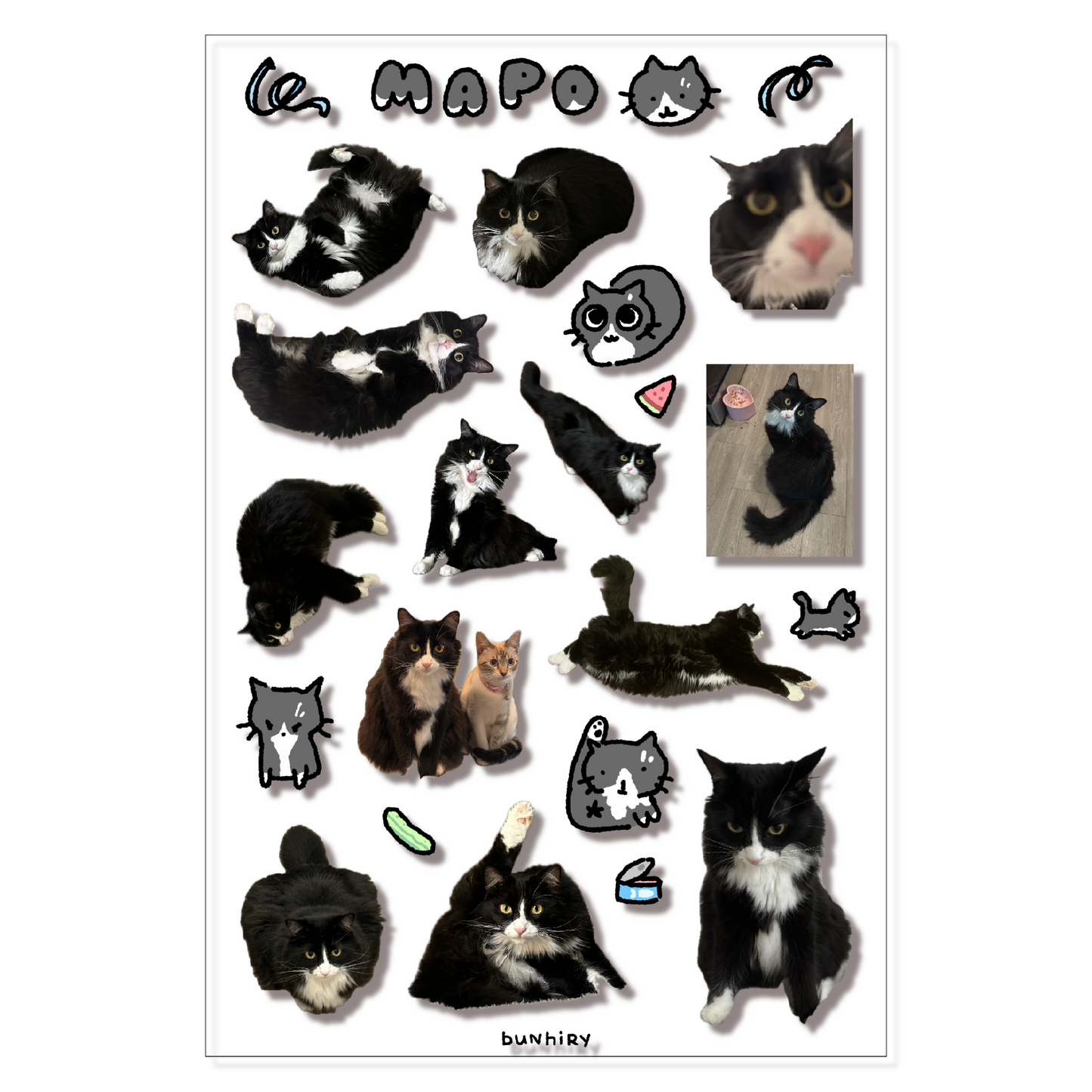 Mapo & Egg Cat Sticker Sheets