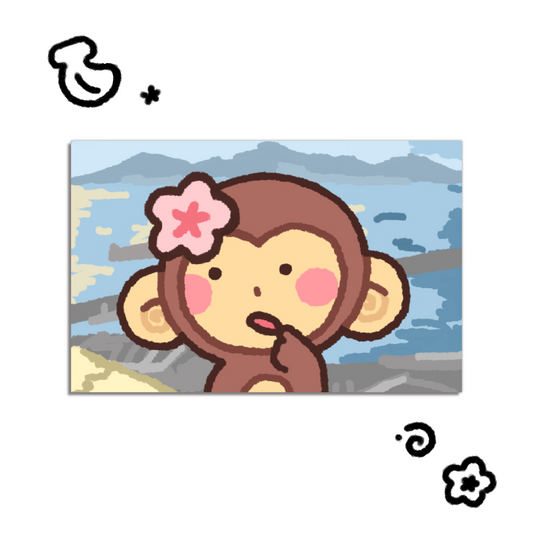 Confused Monkey Chimpo Sticker
