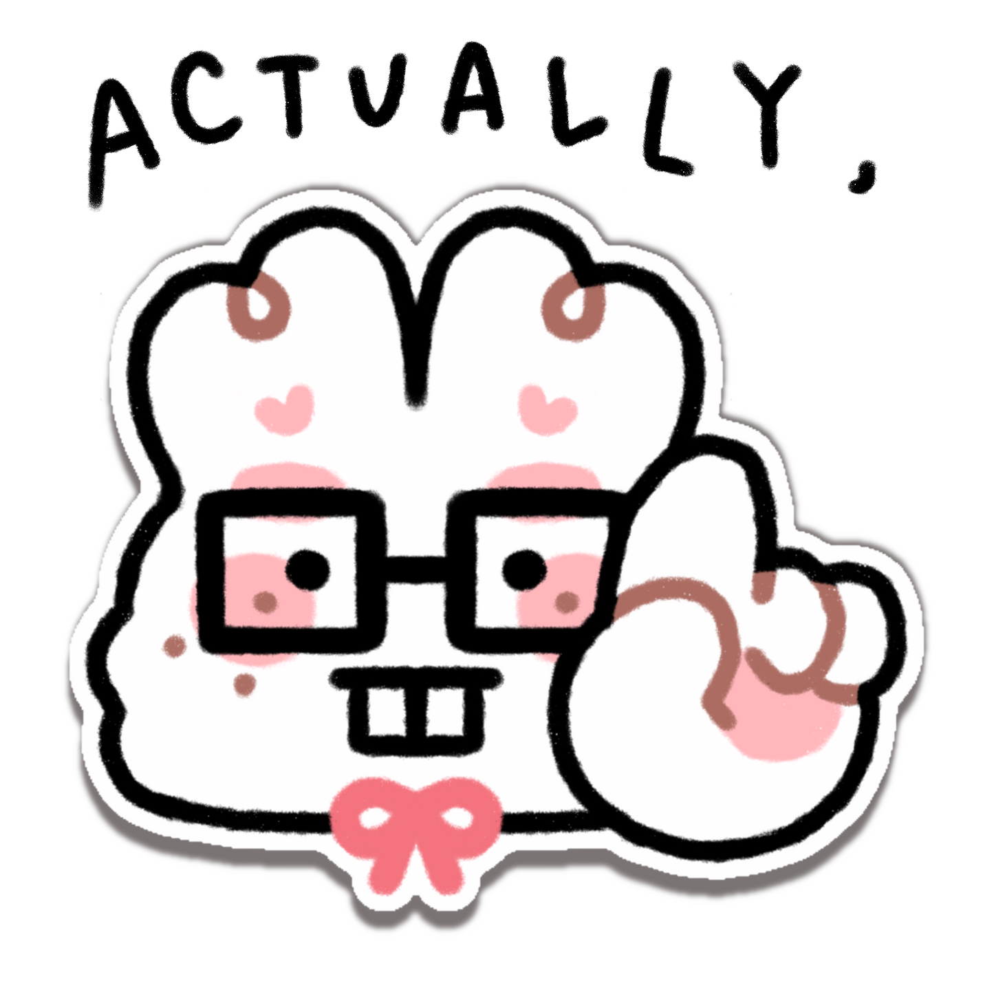 Nerd Emoji Bimbo Sticker