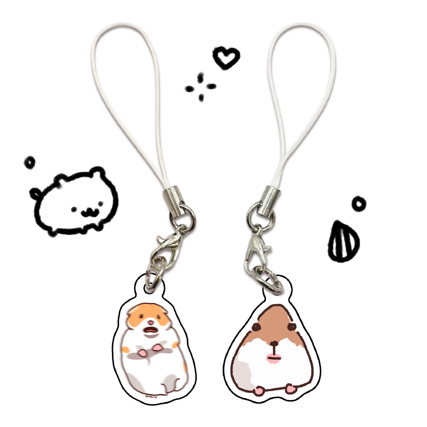 Hamster Meme Phone Charms