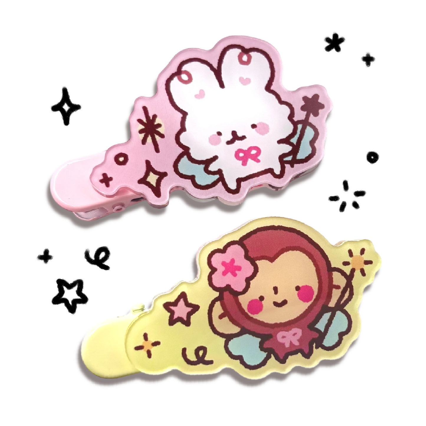 Bimbo and Chimpo Fairy Hair Clips