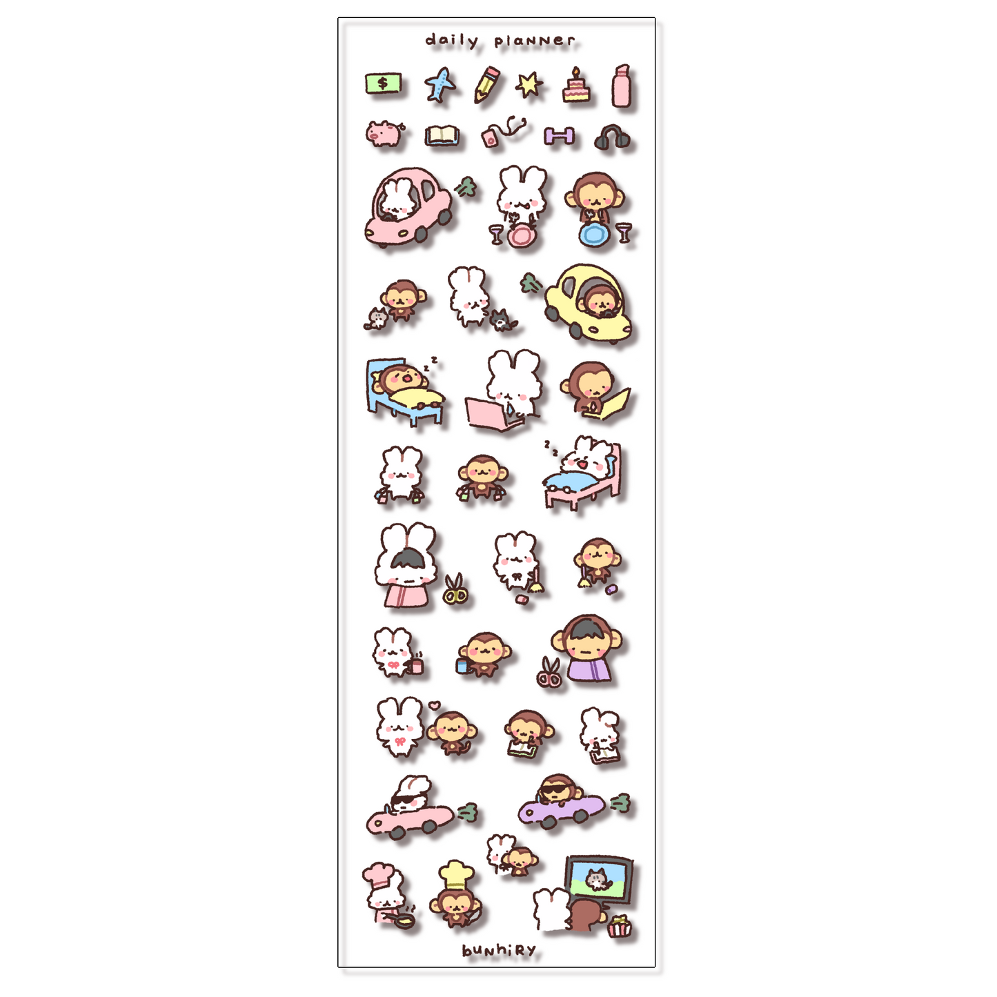 Daily Planner Bimbo Sticker Sheet