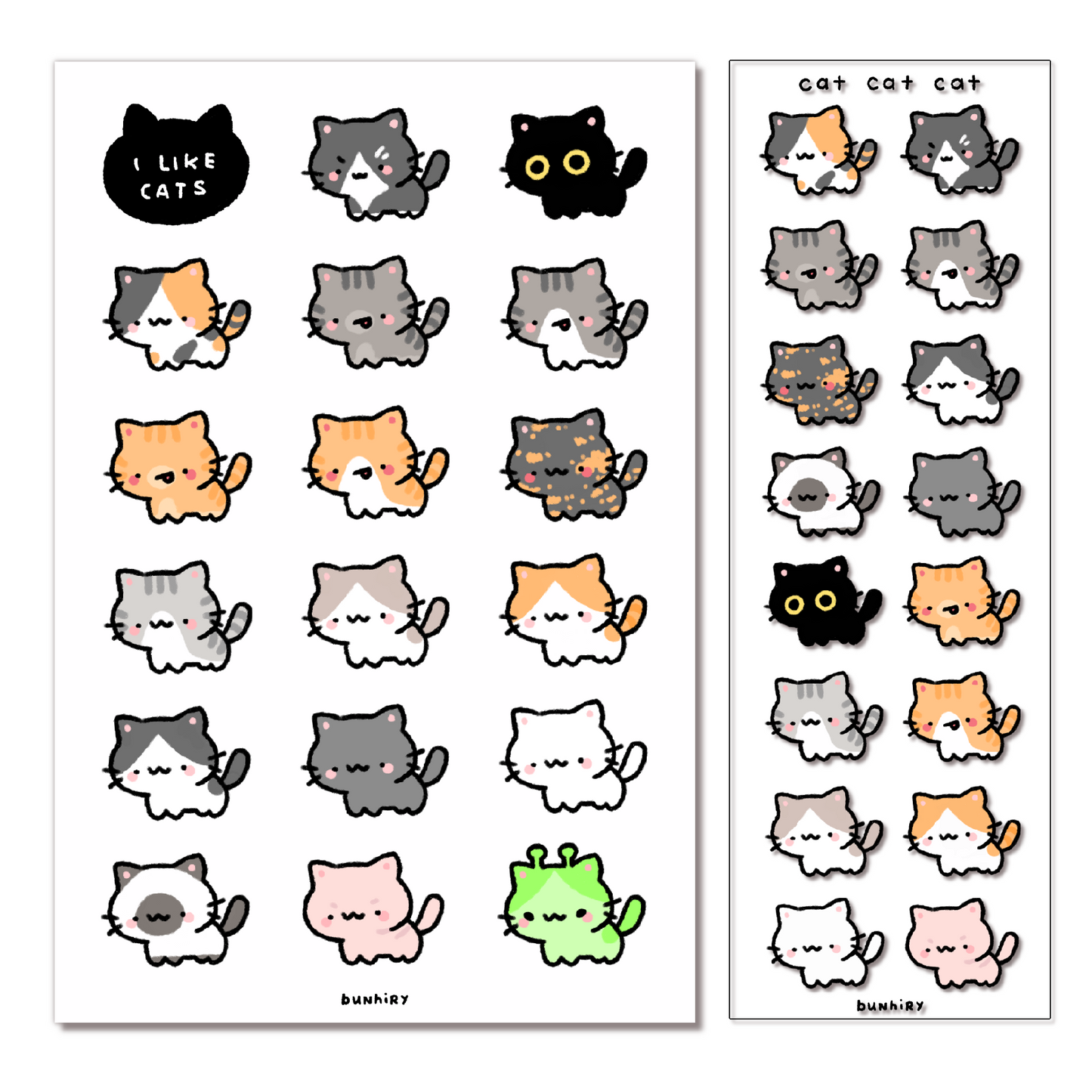 I Like Cats Sticker Sheet