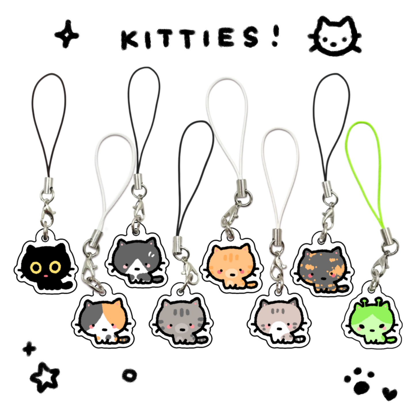 Cat Pattern Phone Charms