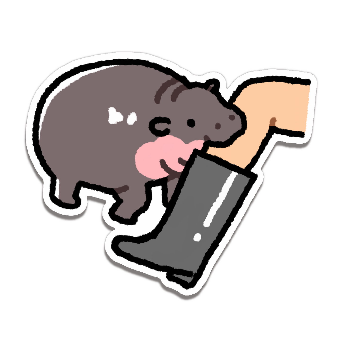 Moo Deng Baby Hippo Stickers