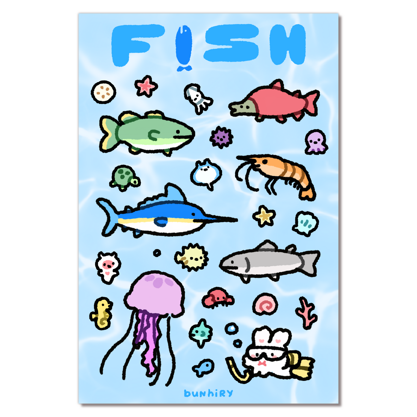 Fish Sticker Sheet