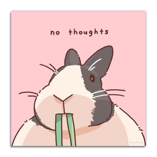 No Thoughts Mini Print