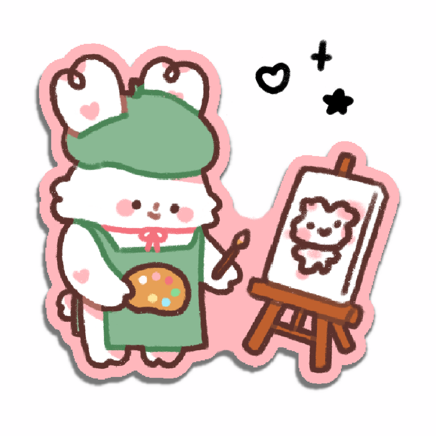 Bimbo Artist Self-Portrait Sticker