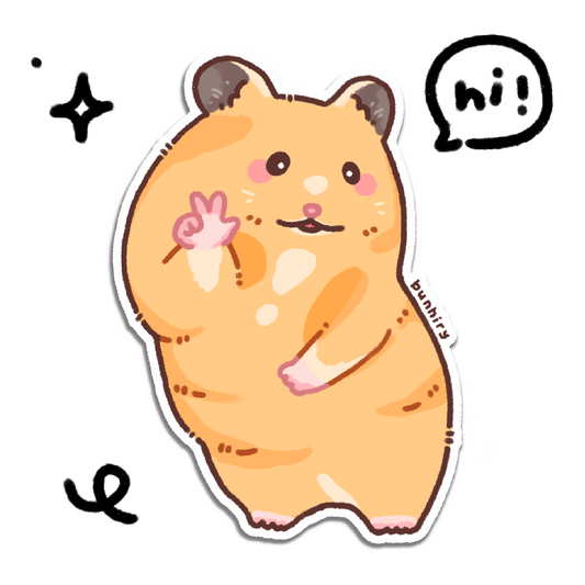 Peace Sign Hamster Sticker
