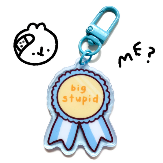 Big Stupid Light Blue Acrylic Keychain