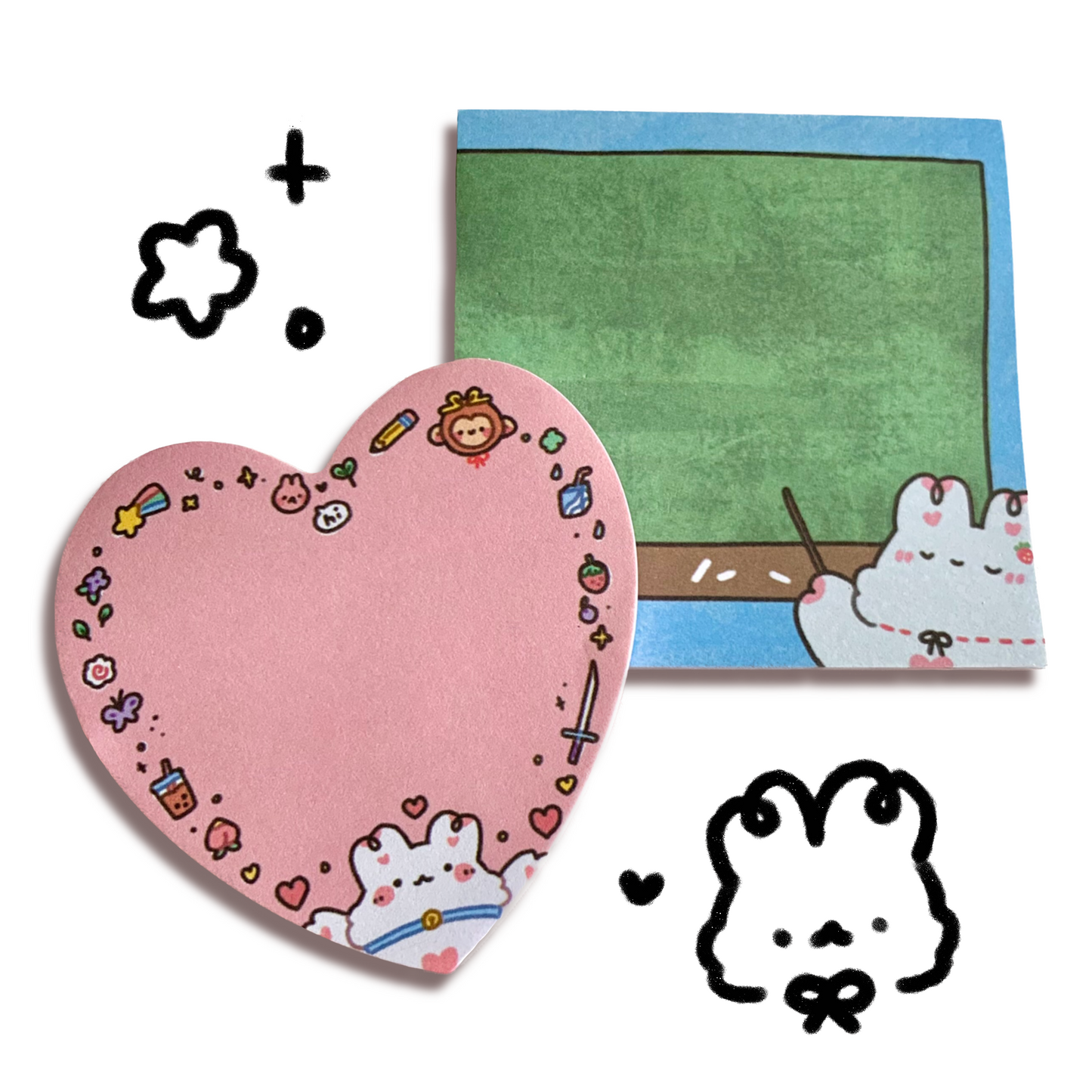 Bimbo Heart and Teacher Sticky Notes