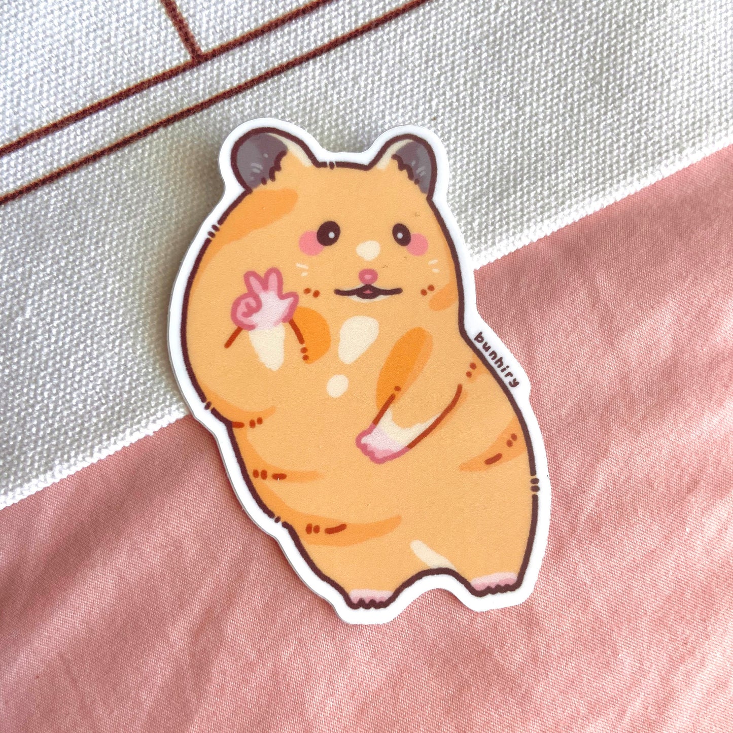 Peace Sign Hamster Sticker