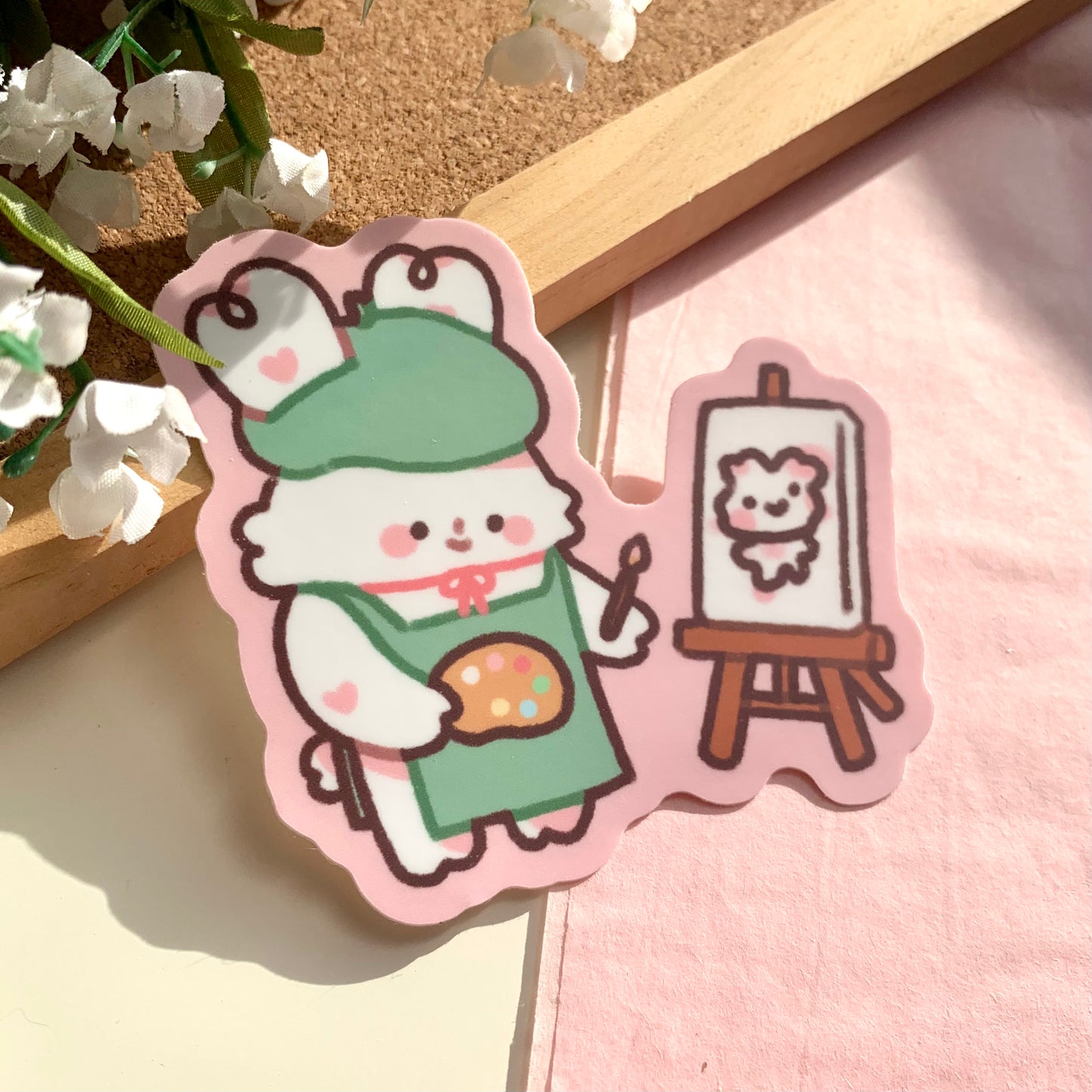 Bimbo Artist Self-Portrait Sticker