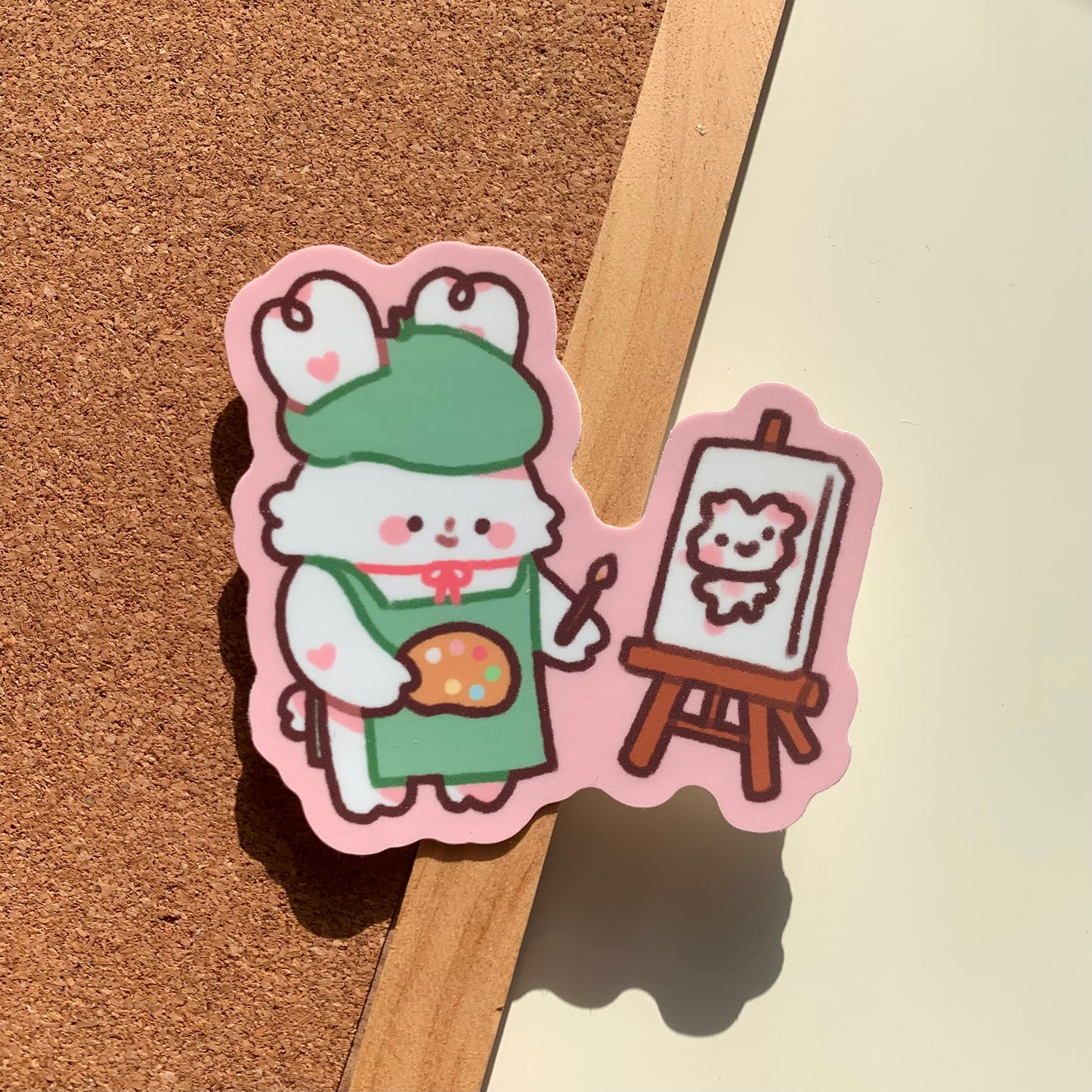 Bimbo Artist Self-Portrait Sticker