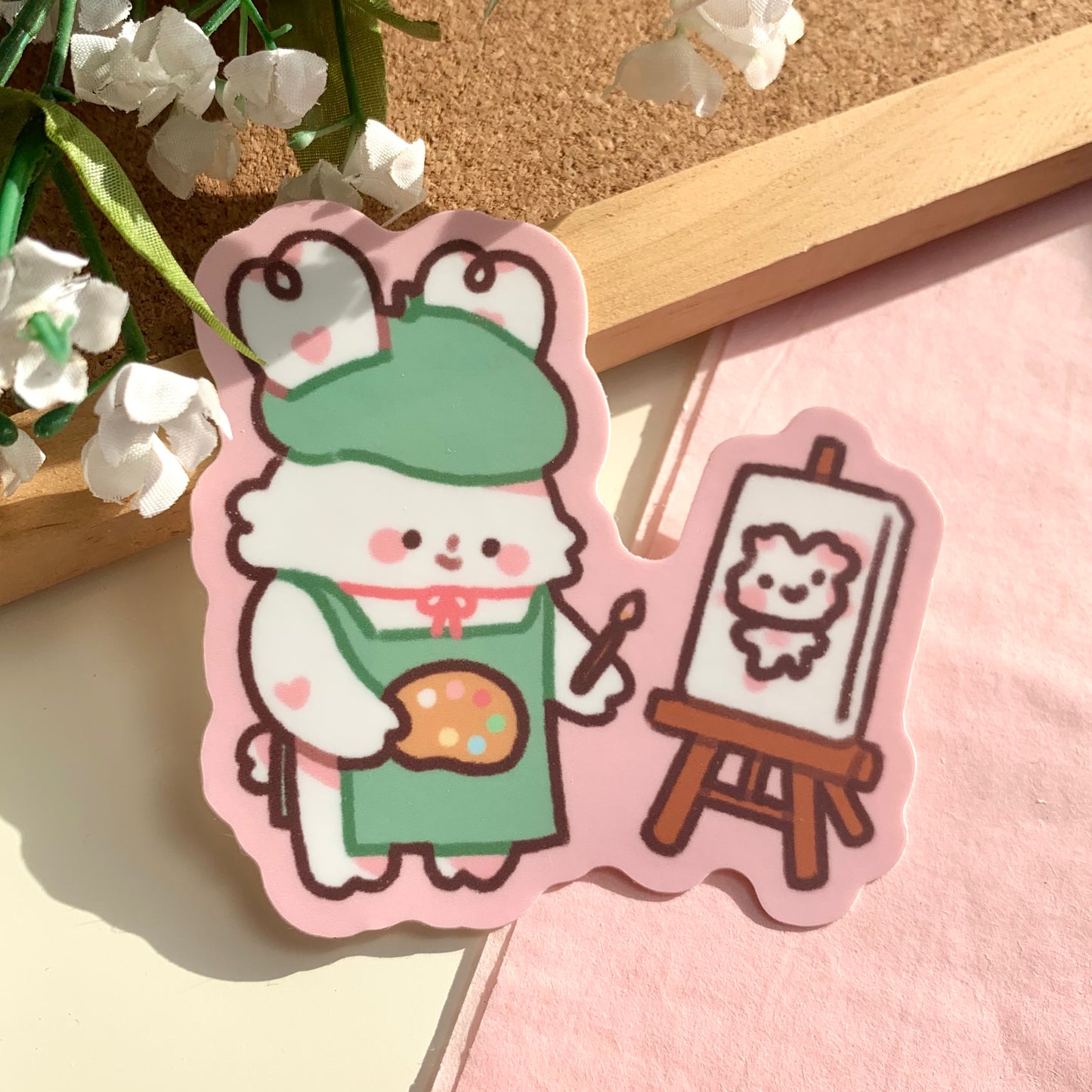 Bimbo Artist Self-Portrait Sticker