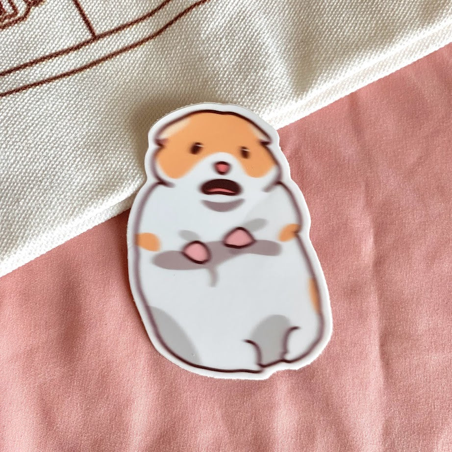 Scared Hamster Sticker