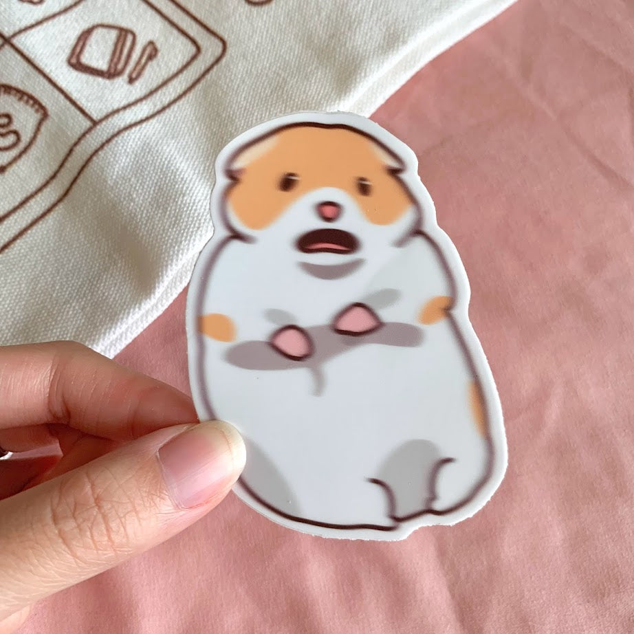 Scared Hamster Sticker